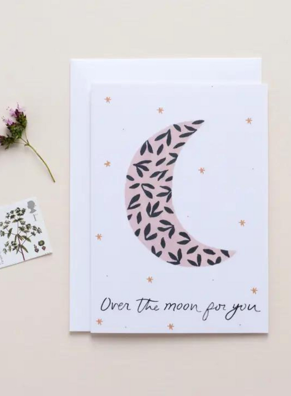 Over The Moon Greeting Card from The Hidden Pearl Studio
