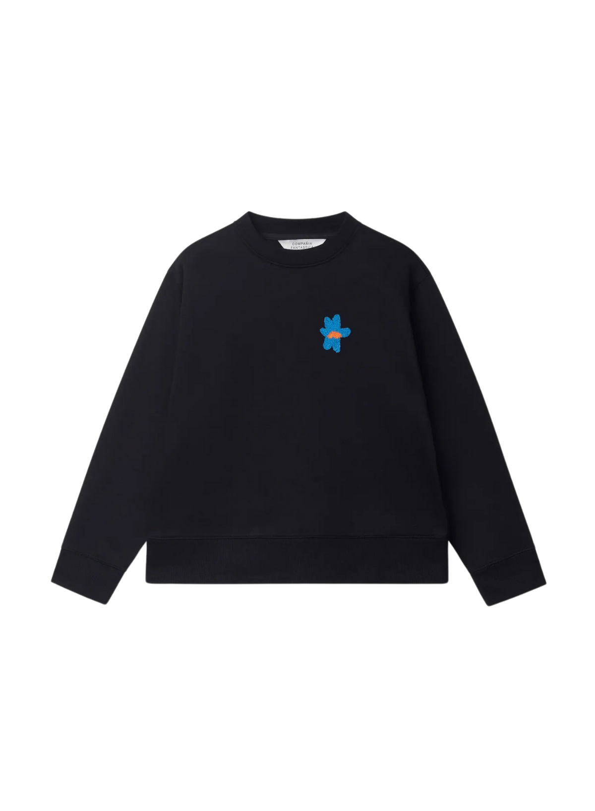 Flower Patch Sweatshirt in Black from Compañia Fantastica