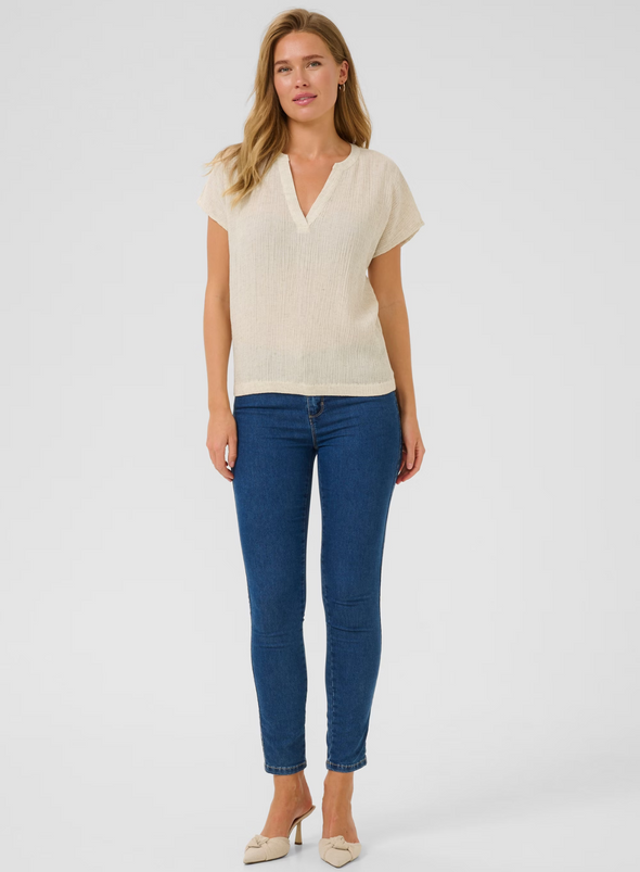 Gitte Blouse in Feather Gray from Kaffe