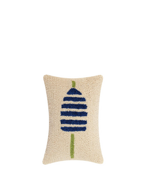 Navy Stripe Buoy Hook Cushion from Peking Handicraft