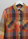 Whiting Overshirt Pike Check in Orange Multi from Wax London
