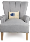 Navy Stripe Buoy Hook Cushion from Peking Handicraft