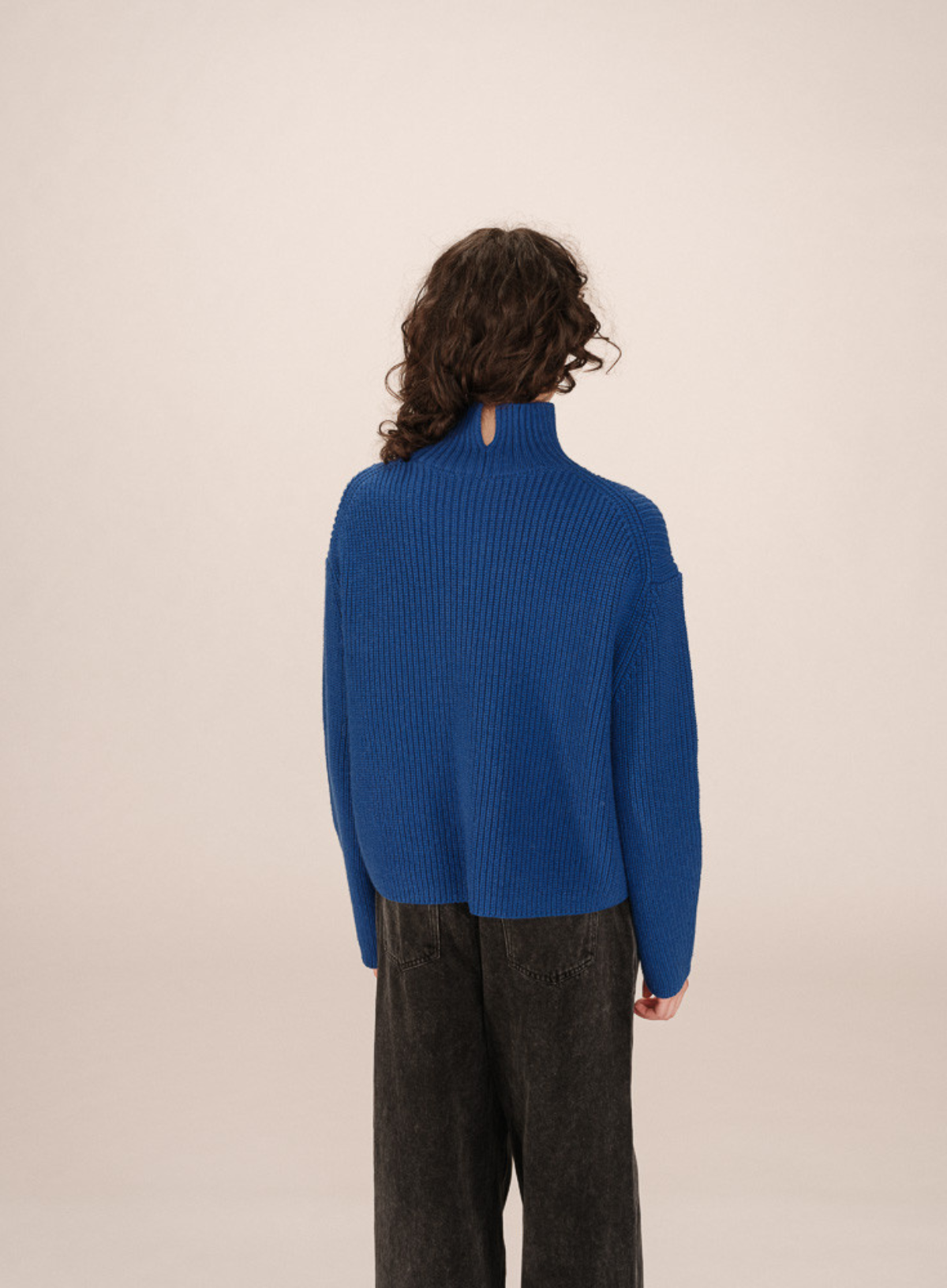 Sagan Roll Neck in Cobalt Blue from Grace & Mila