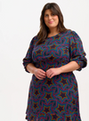 Lorelei Mini Dress in Black, Rainbow Star Explosion from Sugarhill