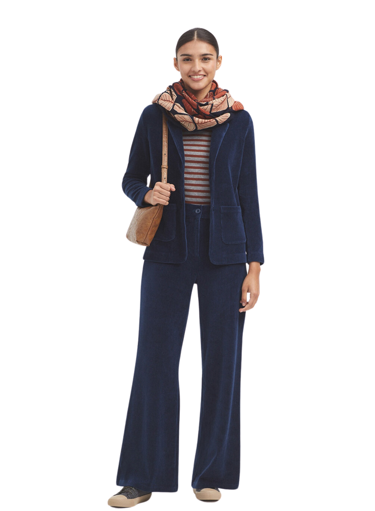 Stretch Corduroy Pants in Petrol Blue 138 from Nice Things