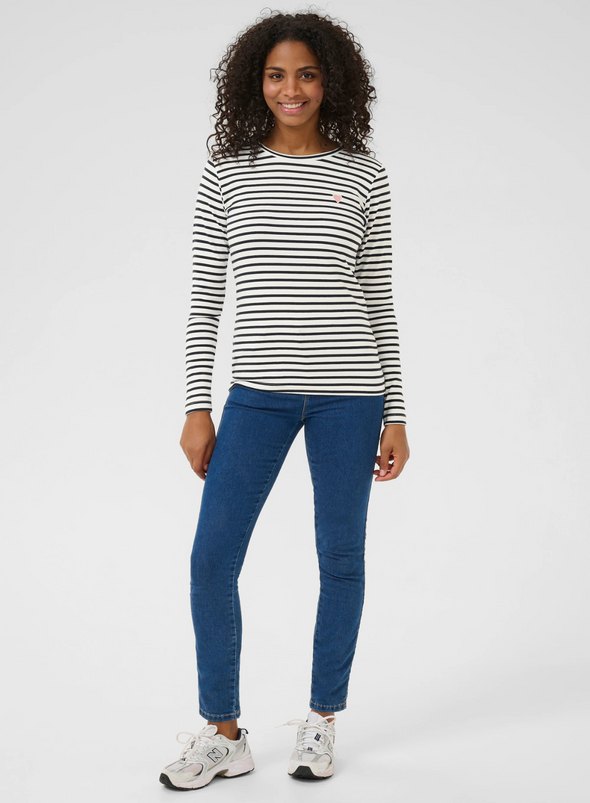 Liddy T-Shirt in Chalk/Midnight from Kaffe