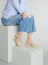 Charlie Heels in Vegan Platinum Embossed from Esska