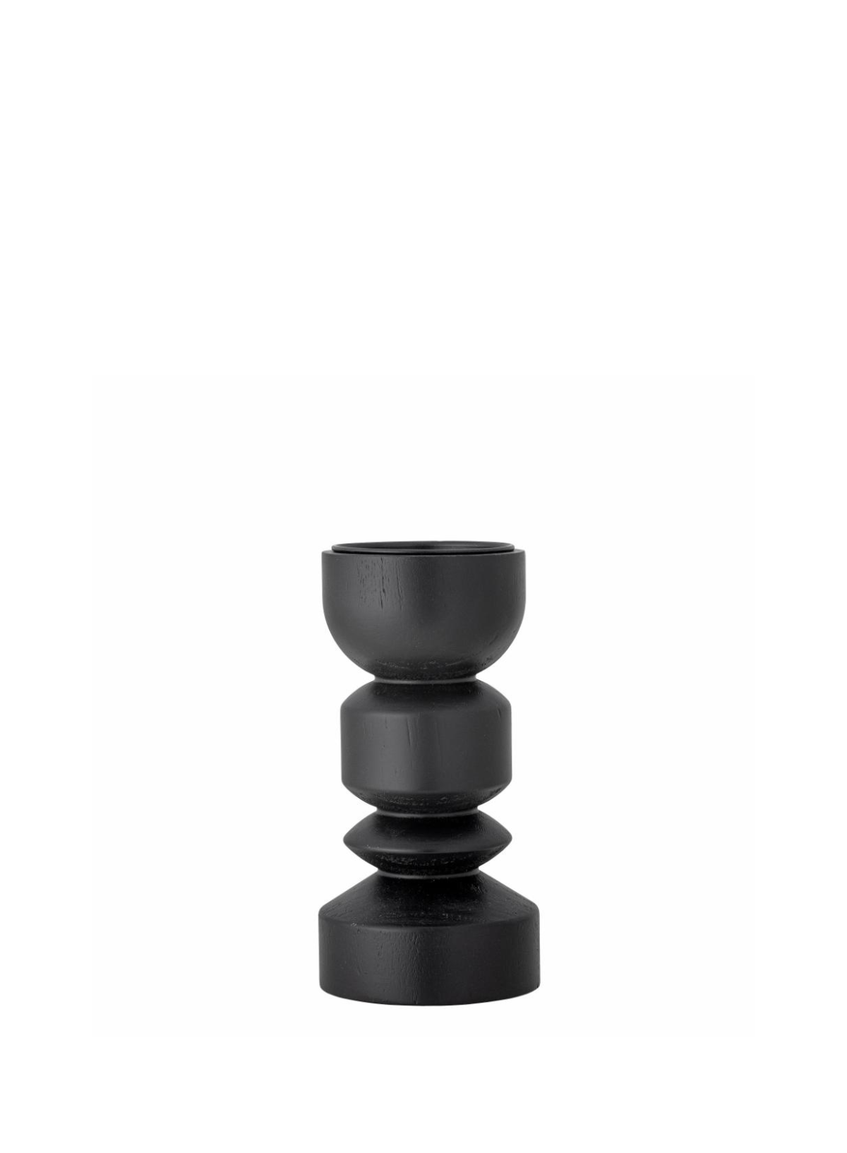 Bowen Black Pine Candle Holder from Bloomingville