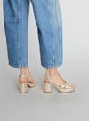 Charlie Heels in Vegan Platinum Embossed from Esska