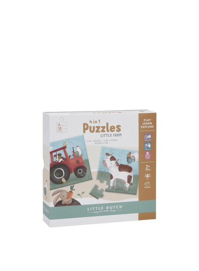 Little Farm 4 in 1 Puzzles from Little Dutch