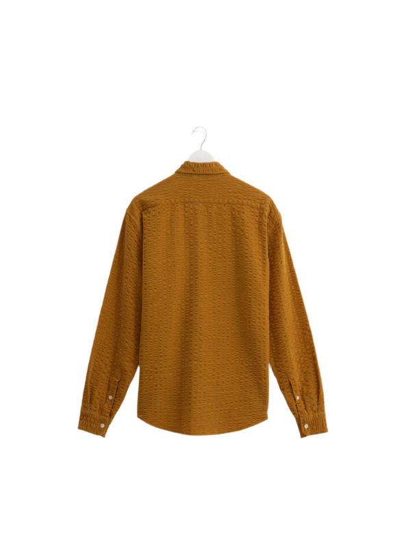 Shelly Shirt Seersucker Cord in Tan from Wax London