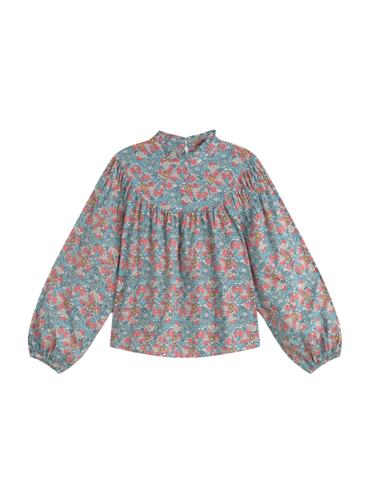 Jade High Neck Shirt in Flowerprint from Ese O Ese