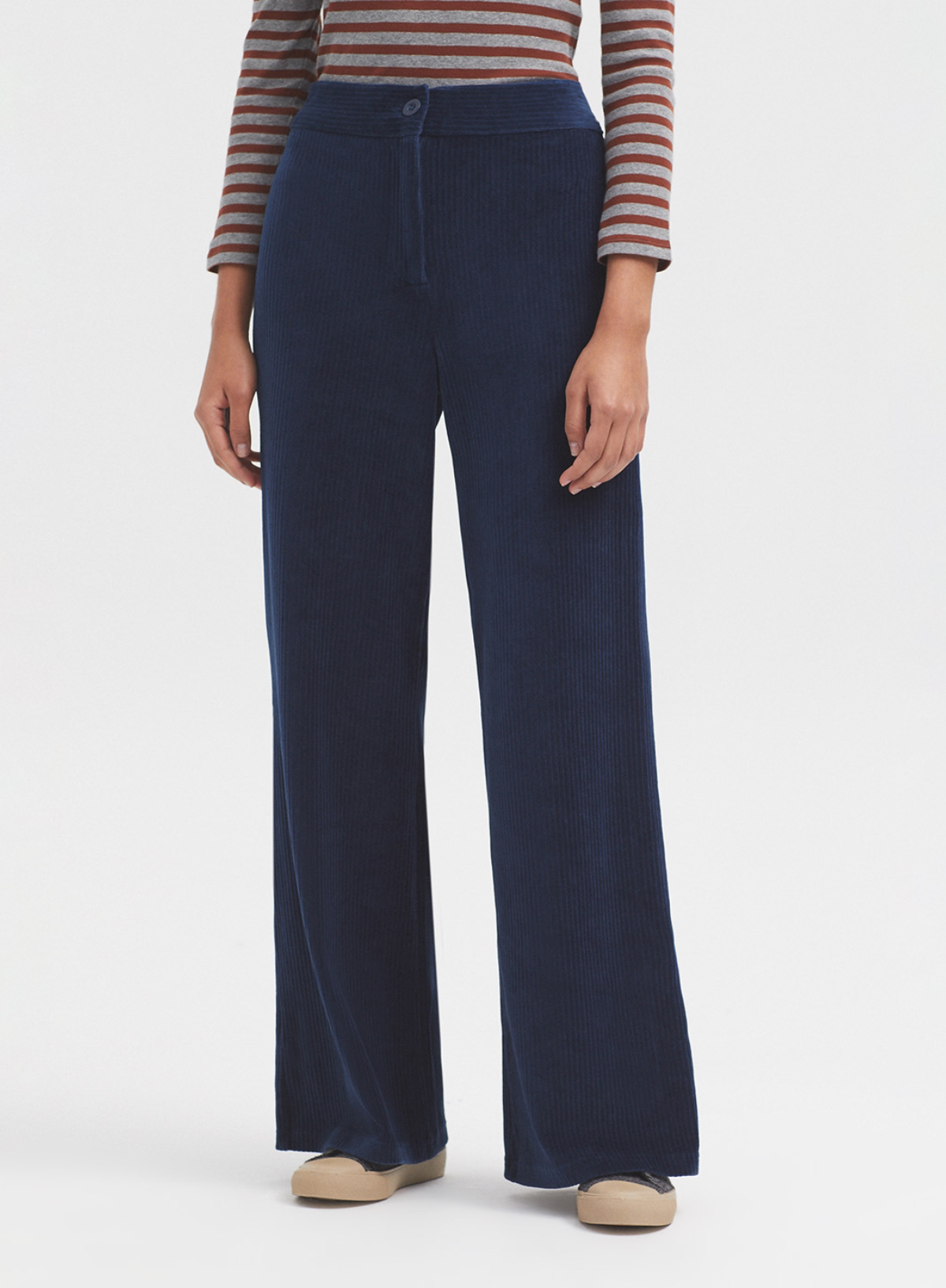 Stretch Corduroy Pants in Petrol Blue 138 from Nice Things