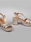 Charlie Heels in Vegan Platinum Embossed from Esska