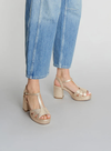 Charlie Heels in Vegan Platinum Embossed from Esska