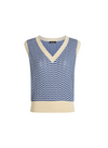 Boxy V-Neck Top Tide in Bluing from King Louie