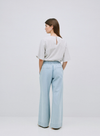 Lago Wide Leg Trousers in Sky Blue from Yerse