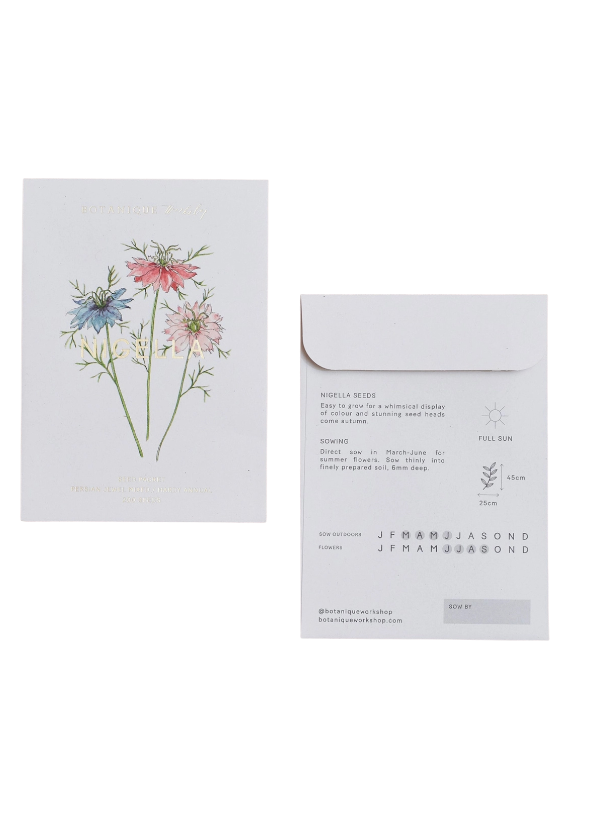 Botanique Workshop Nigella Persian Jewel Mixed Seed Packet
