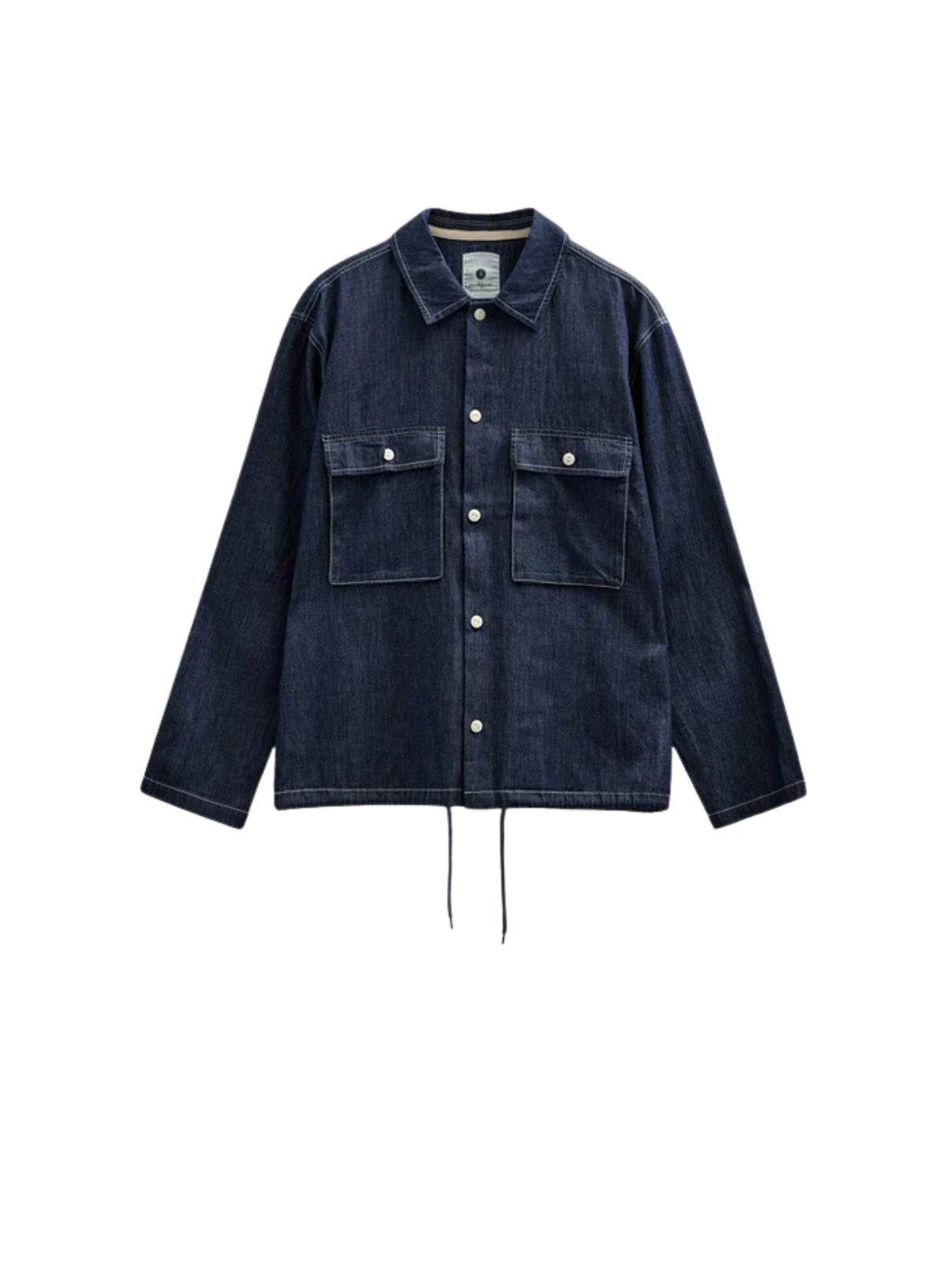 Anerkjendt Otto Chambray Overshirt in Sky Captain