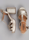 Charlie Heels in Vegan Platinum Embossed from Esska
