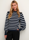 Lizzy Stripe Knit Pullover in Midnight Marine from Kaffe
