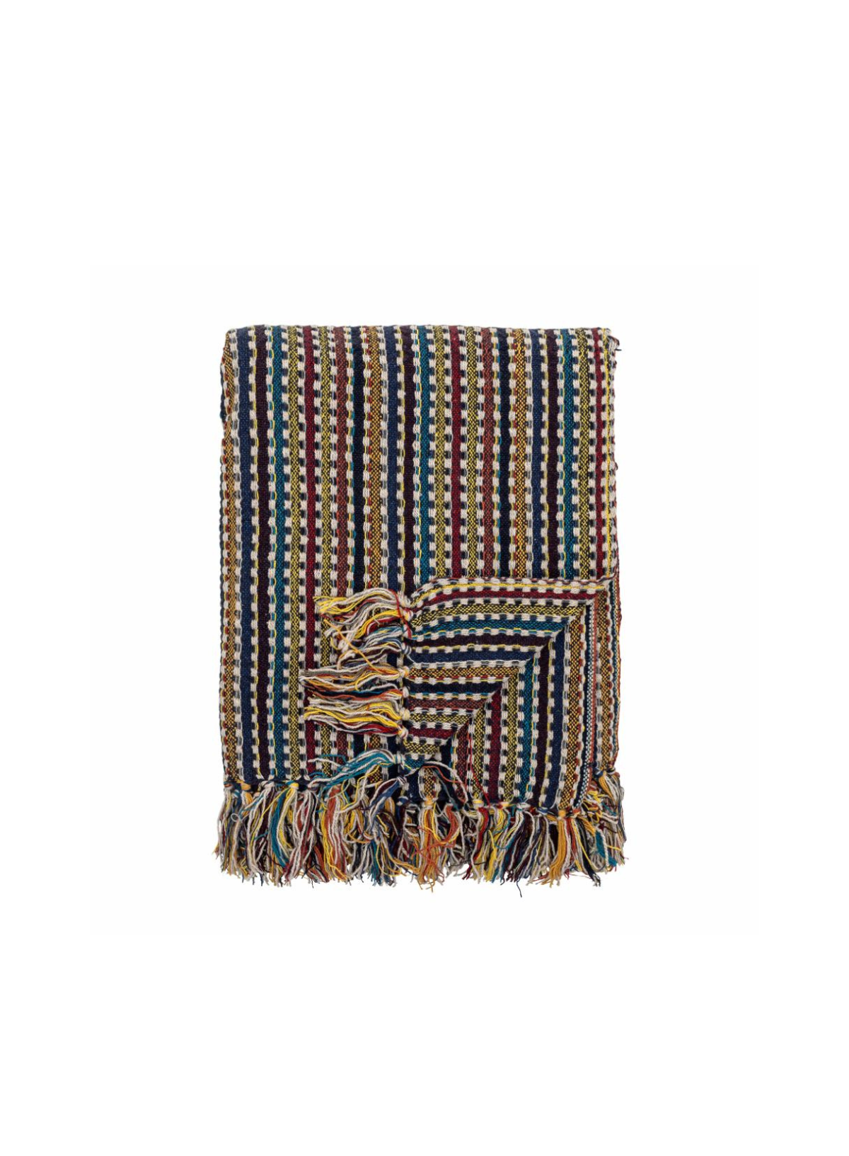 Lazzario Blue Recycled Cotton Throw from Bloomingville