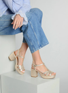 Charlie Heels in Vegan Platinum Embossed from Esska