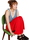Boxy V-Neck Top Tide in Bluing from King Louie