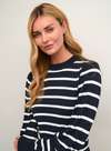 Lizzy Stripe Knit Pullover in Midnight Marine from Kaffe