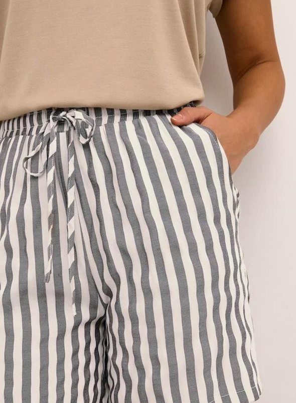 Summer Shorts in Feather Gray Stripes from Kaffe