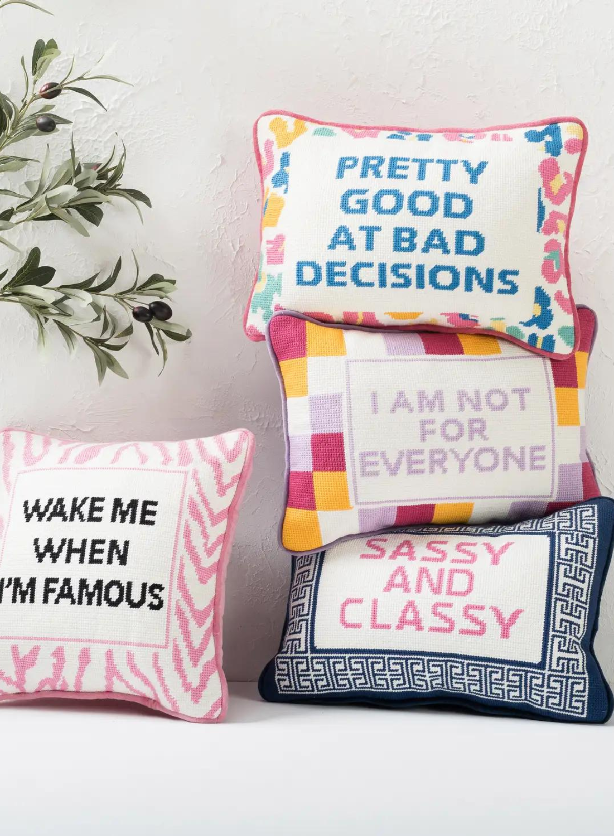 Pretty Good Embroidered Needlepoint Cushion from Peking Handicraft