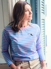 Brunswick Jersey Top in Blue/Pink Toucan Embroidery from Sugarhill