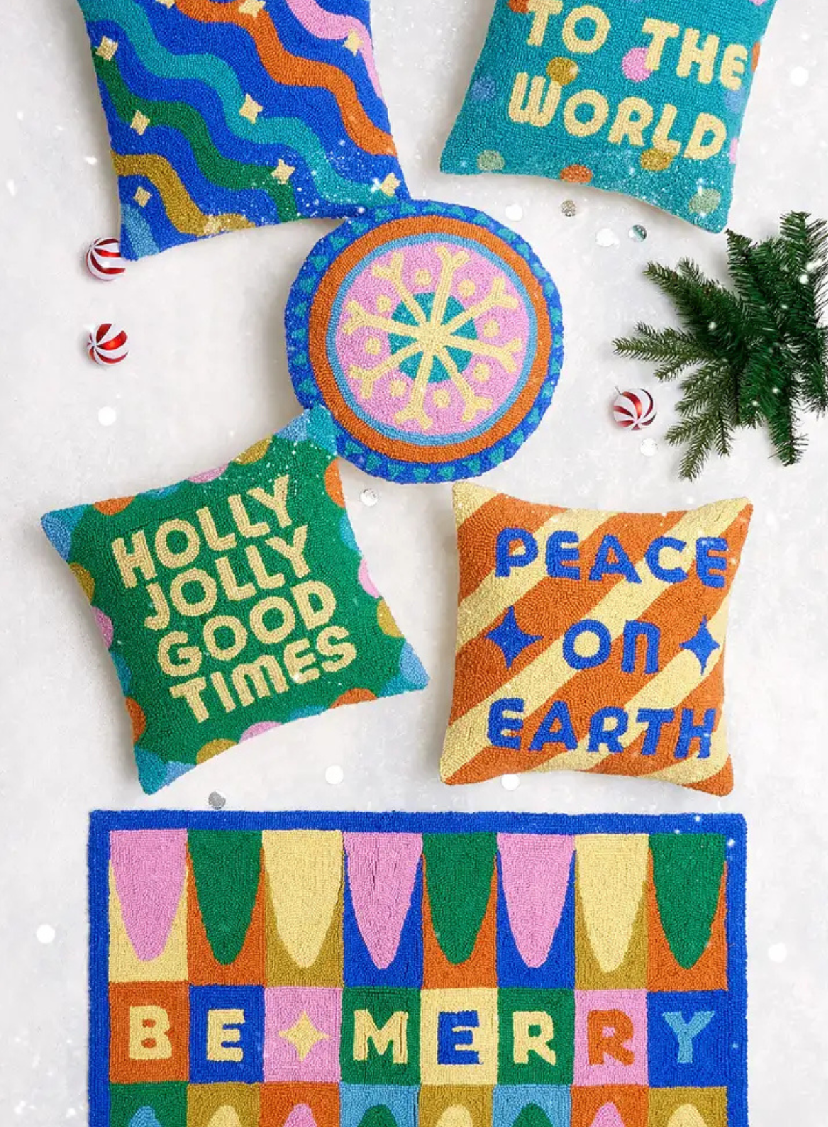 Peace Stripe Hook Cushion from Peking Handicraft