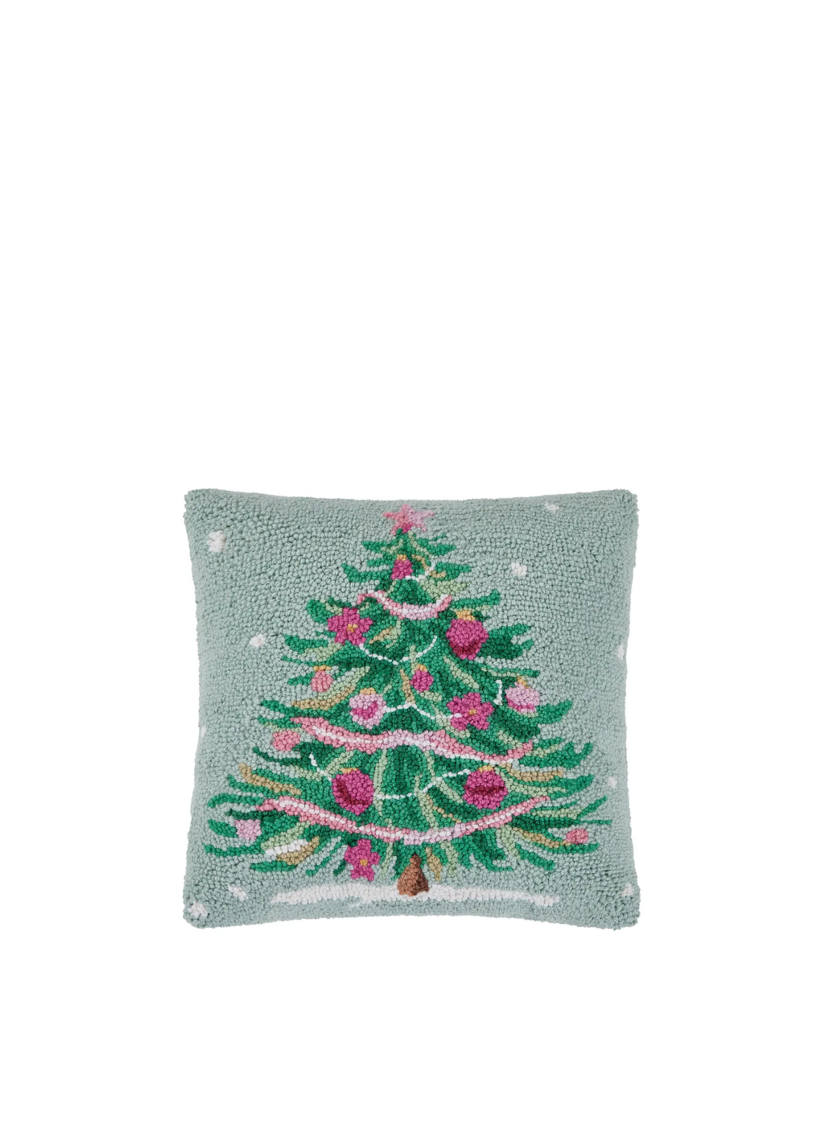 Pink & Green Christmas Tree Hook Cushion from Peking Handicraft