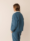 Panama Bomber Jacket in Indigo Blue from Indi & Cold