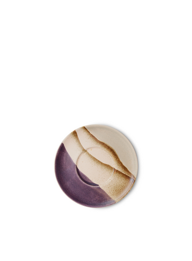 70's Ceramics Saucer in Purple/Cream from HK Living