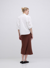 Coquette Puff Sleeve Shirt in White from Yerse