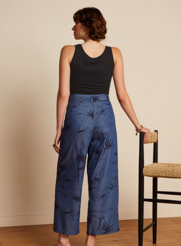 Neva Cropped Pants Daytrip in Denim Blue from King Louie