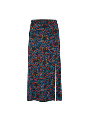 Rosalind Skirt in Black Rainbow Star Explosion from Sugarhill