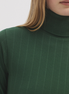 Basic Ribbed Turtle Neck T-Shirt in Green 249 from Nice Things
