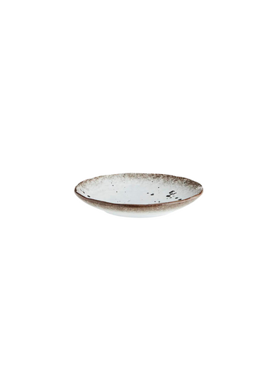 Stoneware Cake Plate Brown/Whitefrom Madam Stoltz