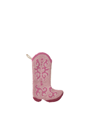 Pink Cowboy Boot Hook Stocking from Peking Handicraft