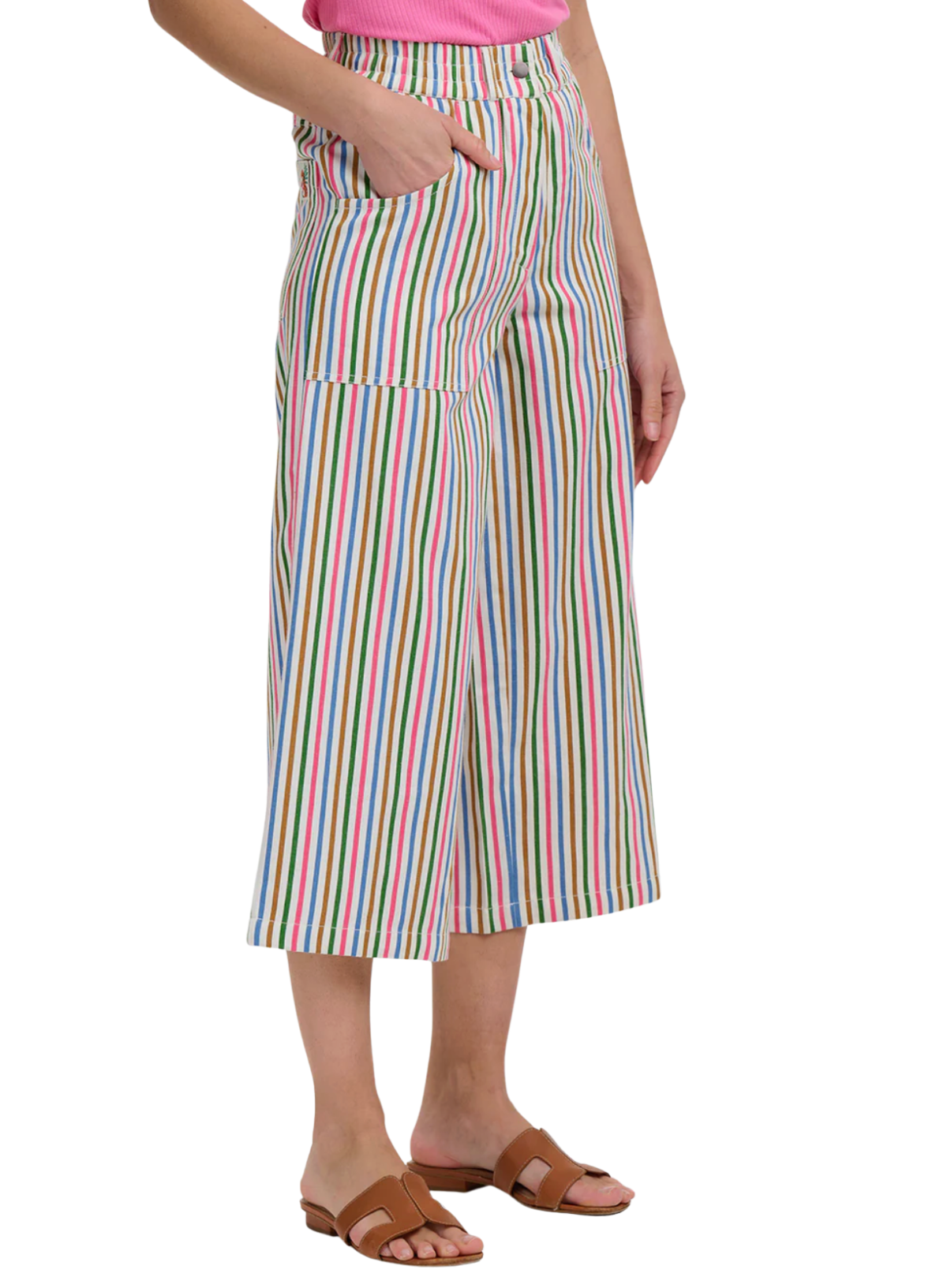 Sugarhill Charlene Cropped Trousers in Canvan Stripe