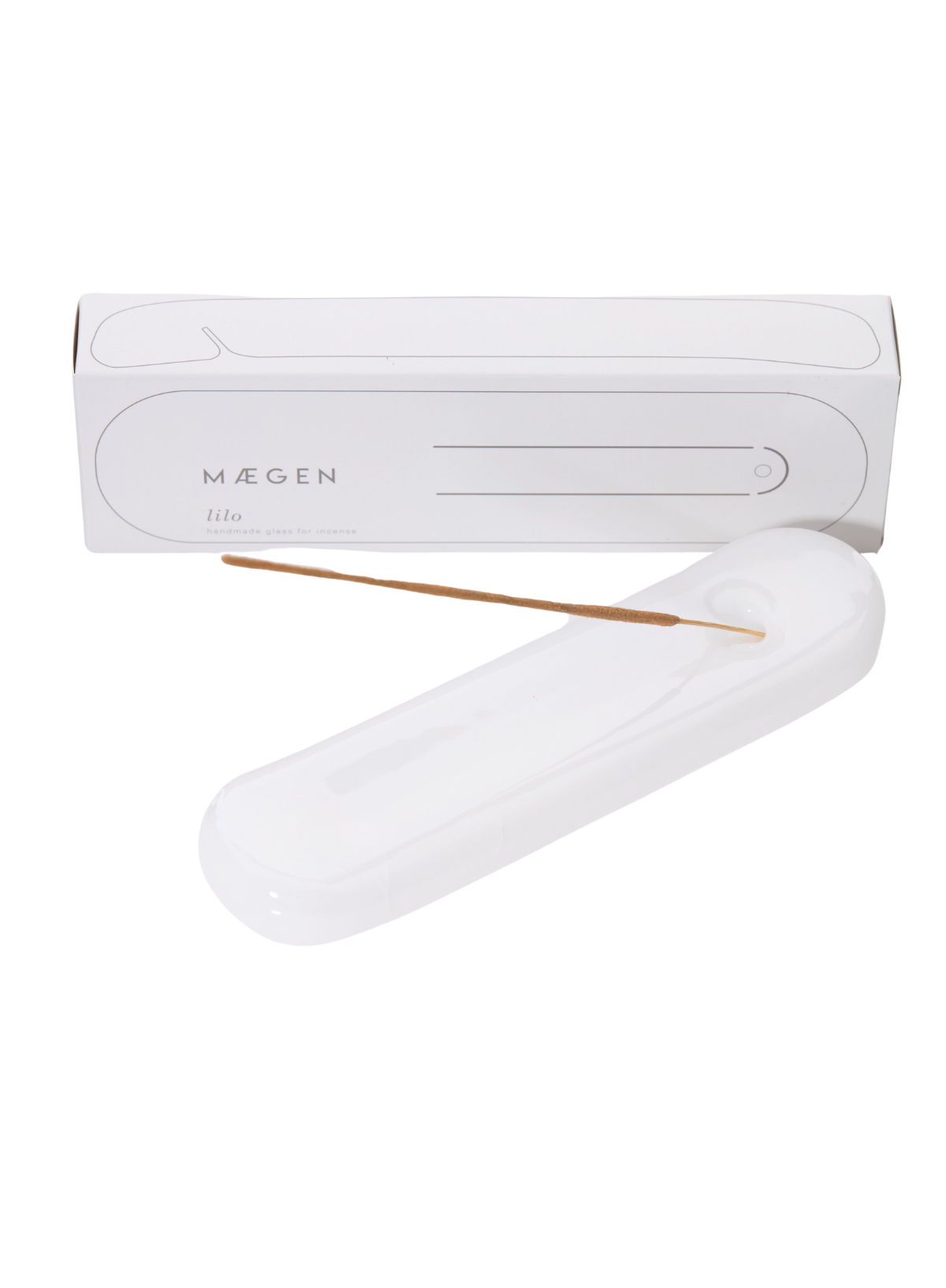 Lilo Incense Holder in Milky White from MÆGEN