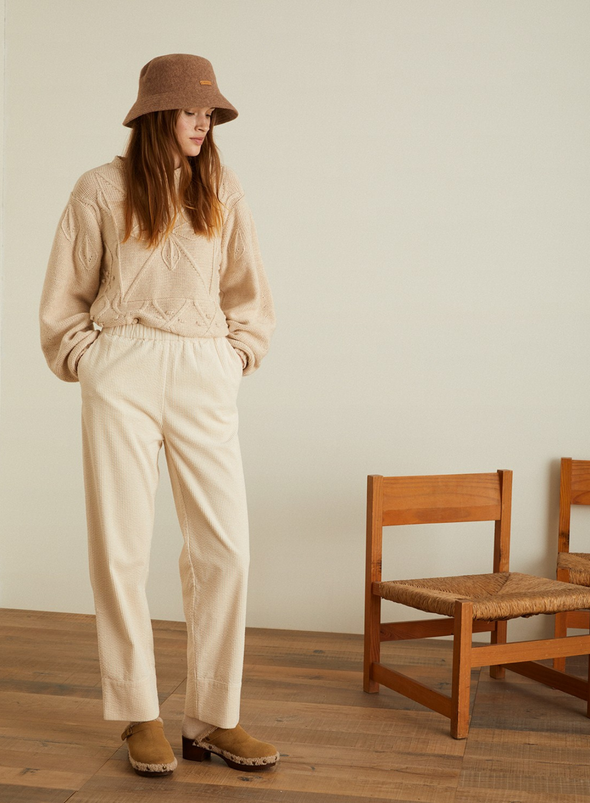 Solange Trousers in Ecru from Yerse