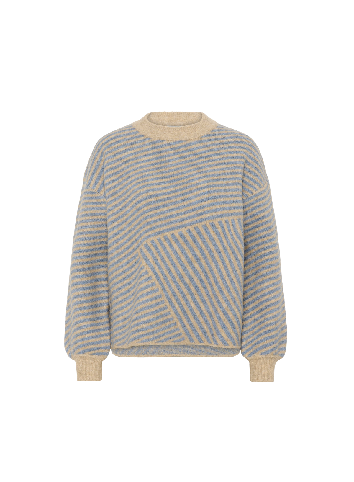 Verana Knit Pullover in Windward Blue/ F.Grey Melange from Kaffe