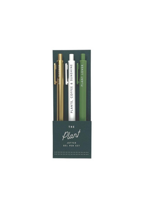 Plant Jotter Gel Pen: Set of 3 from Ruff House Print Shop