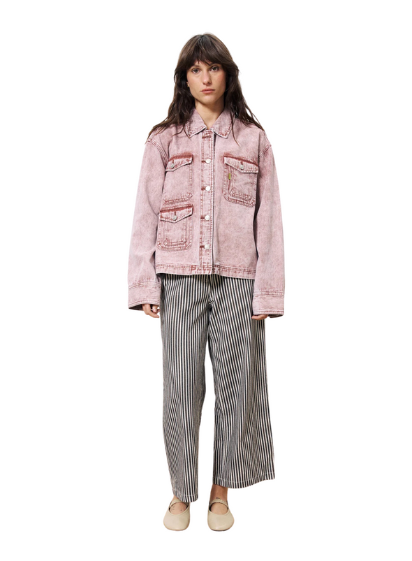 Daina Denim Jacket in Bordeaux from FRNCH