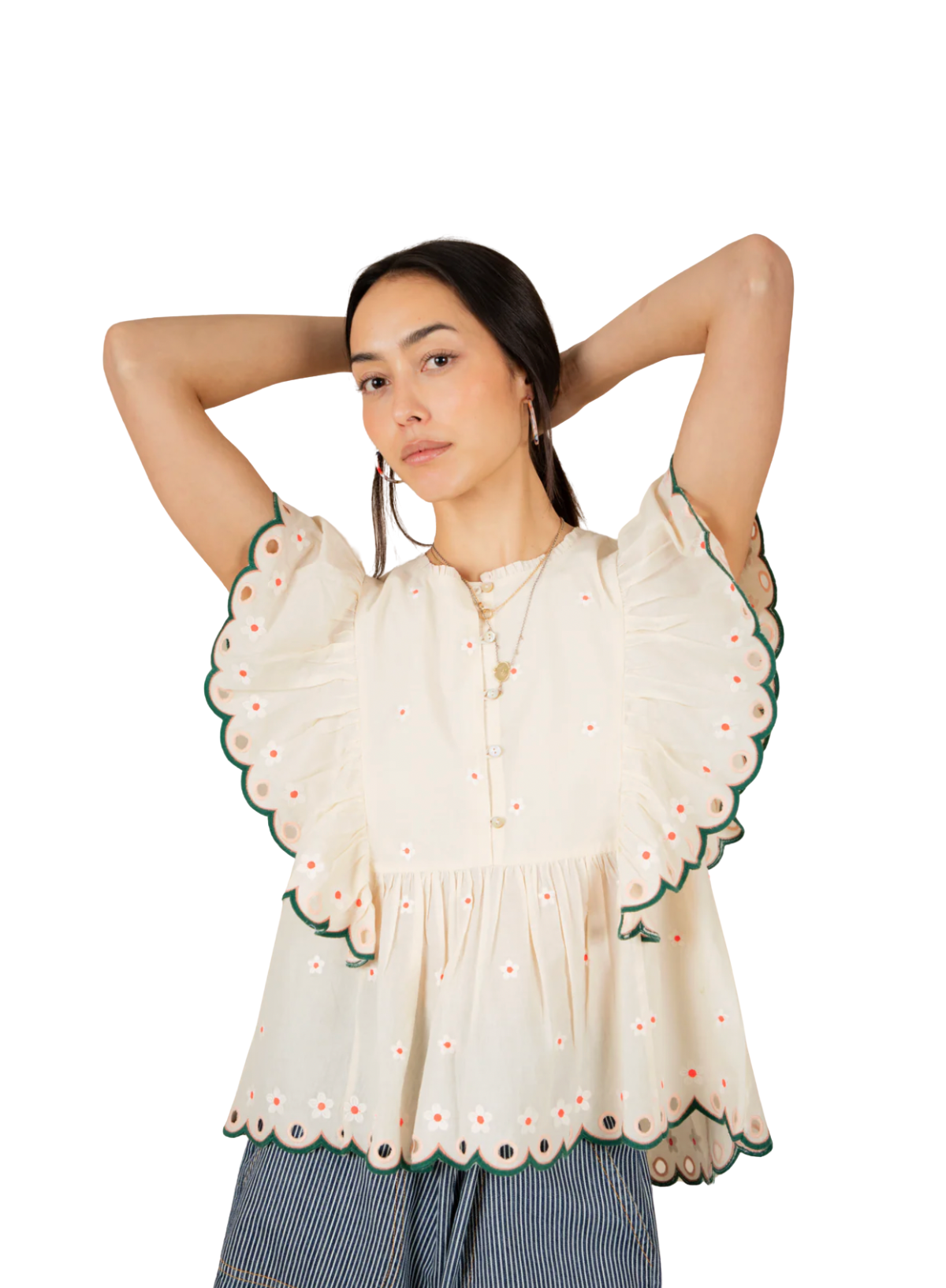 Bonté Darcy Top in Ecru Multi