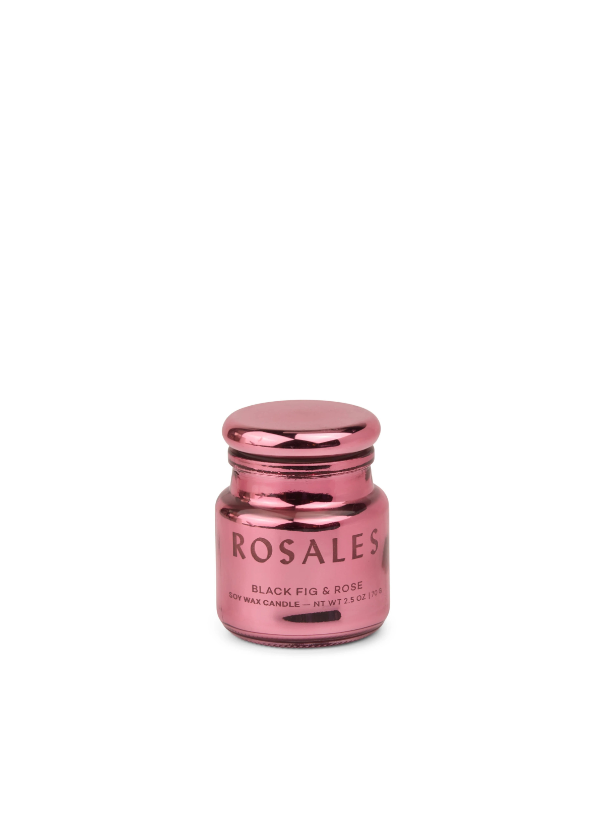Chroma Rosales Hot Pink Metallic Glass Candle in Saffron Rose from Paddywax